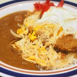 名代 富士そば - カレーかつ丼セット 770円 のカレーかつ丼