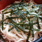 そば大村庵 - 本日のランチのアジフライ780円のセットのミニざるアップ