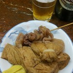 大西酒店 - おでん（すじ・餅巾着：厚揚げ）＠120円～160円