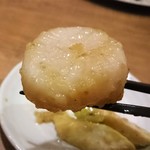 自然派中華 クイジン - 帆立貝柱とマコモ茸の柚子胡椒炒め　大きく厚みの在る貝柱