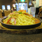 スパゲティハウス チャオ - ミラカン/鉄板玉子敷き（麺量30g減量）
