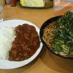 浜そば - ミニカレーセット(蕎麦)￥670  春菊天￥100