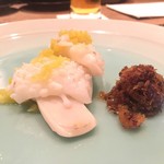 東京チャイニーズ 一凛 - アオリイカの炒め 銀杏ソース XOジャン