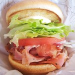 モスバーガー - ＢＬＴバーガー モーニングセット メロンソーダ430円