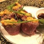 酒菜や　いしもん 西中島店 - 豊後牛ウニ巻き