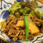 料理家 三 - メイン　秋ナスステーキ　牛肉ソース