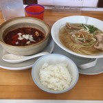 らーめん食堂 ゆうき屋 - 麻婆豆腐定食(塩ラーメン&麻婆豆腐大辛)