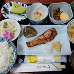 吾茶屋 - 鮭みそ漬け焼魚定食