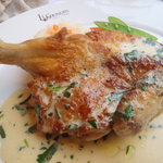 ルグドゥノム ブション リヨネ - 本日の肉料理(若鶏のロースト　クリームソース(正式名称は不明))。