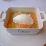 ルグドゥノム ブション リヨネ - 柑橘フルーツパスティス風味　フロマージュブランのソルベ添え。