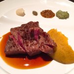 飛騨牛グリルばくろ - 安納芋のペースト添え