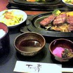 Tomisu亭 - 網焼きステーキ定食(１３００円)