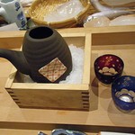 天や - お酒も切子も。。。脇役に。(;^_^A