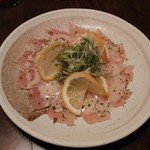 健菜樂食 Zen - マグロのカルパッチョ自家栽培ネギ添え