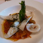 レストラン シェ・オカ - ヤリイカのソテーとラタトゥイユ