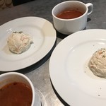 ドラフトキング - 2017/11 カットステーキ 1,200円のサラダとスープ