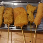 Kushikatsu Tanaka - 串揚げ(あさり・牛・ハムカツ・レバカツ・トマト)