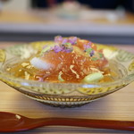 魚石 - 焼き茄子と無花果の冷やし鉢（2017/7）