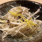 鮨 あらい - ほぐし松茸とエボダイ