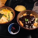 カツ丼 野村 - 卵とじカツ丼とドミグラスソースカツ丼のセット(孫善)
                                  