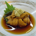 阿波前寿司 松風 - 阿南産　地物の黒ウニ　濃厚、からの、美味！！