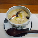 阿波前寿司 松風 - トマトとチーズの茶碗蒸し。　変わってるけどめちゃくちゃ美味！！