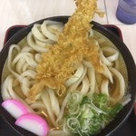 まるまうどん - ゴボウ天うどん 大盛り (570円)