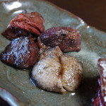 かたつむり - 真鴨炭火焼(砂肝・ボンジリ)UP