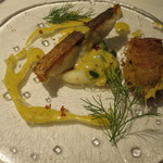 リストランテ サクラ - 真鯛、広島の牡蠣のカダイフ焼き