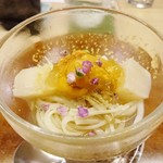 GENSUI - 帆立ときのこの冷製稲庭うどん仕立て 雲丹