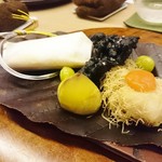 GENSUI - 奉書焼 かます 松茸 酢立 油目のカダイフ揚 舞茸の炭 栗 銀杏