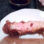 とんかつ マンジェ - あじ豚断面