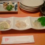 博多中洲 遊食亭  - この日は後造りも刺身にしてもらいました。