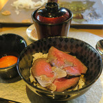 GINZA STEAK A5 DAIGO - ローストビーフとトリュフご飯、お味噌汁