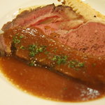レストラン　ボスコ - （２日目メイン）牛サーロインのローストビーフ　島大根のジャポネソース