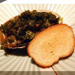 粋や 旬月 - あわびの生海苔焼き