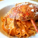 凹Bacio - 裏メニュー、渡り蟹のトマトクリームパスタ、蟹の味濃厚、激うま！！
