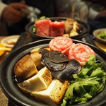 焼肉 うしみつ一門 - サーロインのすき焼き