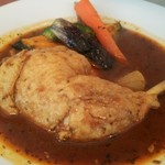 凹Bacio - 以前食べたチキンスープカレー。チキンがとっても柔らか～い！これにライスも付きます。