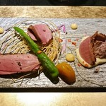 La BOMBANCE - 鴨ロース炭焼き 揚素麺 伏見青唐 マッシュポテト