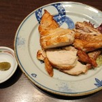 割烹バル 互談や - みつせ鶏半身揚げ・塩と柚子胡椒で