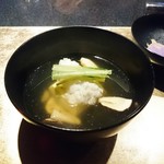 La BOMBANCE - 焼鱧 松茸 玉子豆腐 水菜 振り柚子