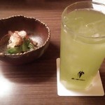 うまい魚　うまい酒　楽 - 緑茶ハイとお通し
