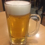 きしめん よしだ - 2017年11月。生ビール500円。