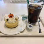 カフェ・ディ・フェスタ - アイスコーヒー、カボチャプリン 2016/10/24