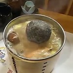 乾杯大牟田 - 熱々に熱した石を入れる瞬間( *ﾟAﾟ)