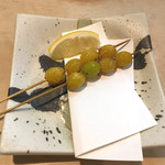 割烹くずし 徳多和良 - 2017年11月 銀杏串揚げ 税込み432円