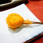 串かつ あーぼん - 三つ葉の茎と鱚