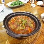 金海翔　徽州人家 - 豆富が腐ったようなものの辛いスープ。