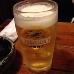 源左ェ門 - 生ビールはキリンの一番搾りです。